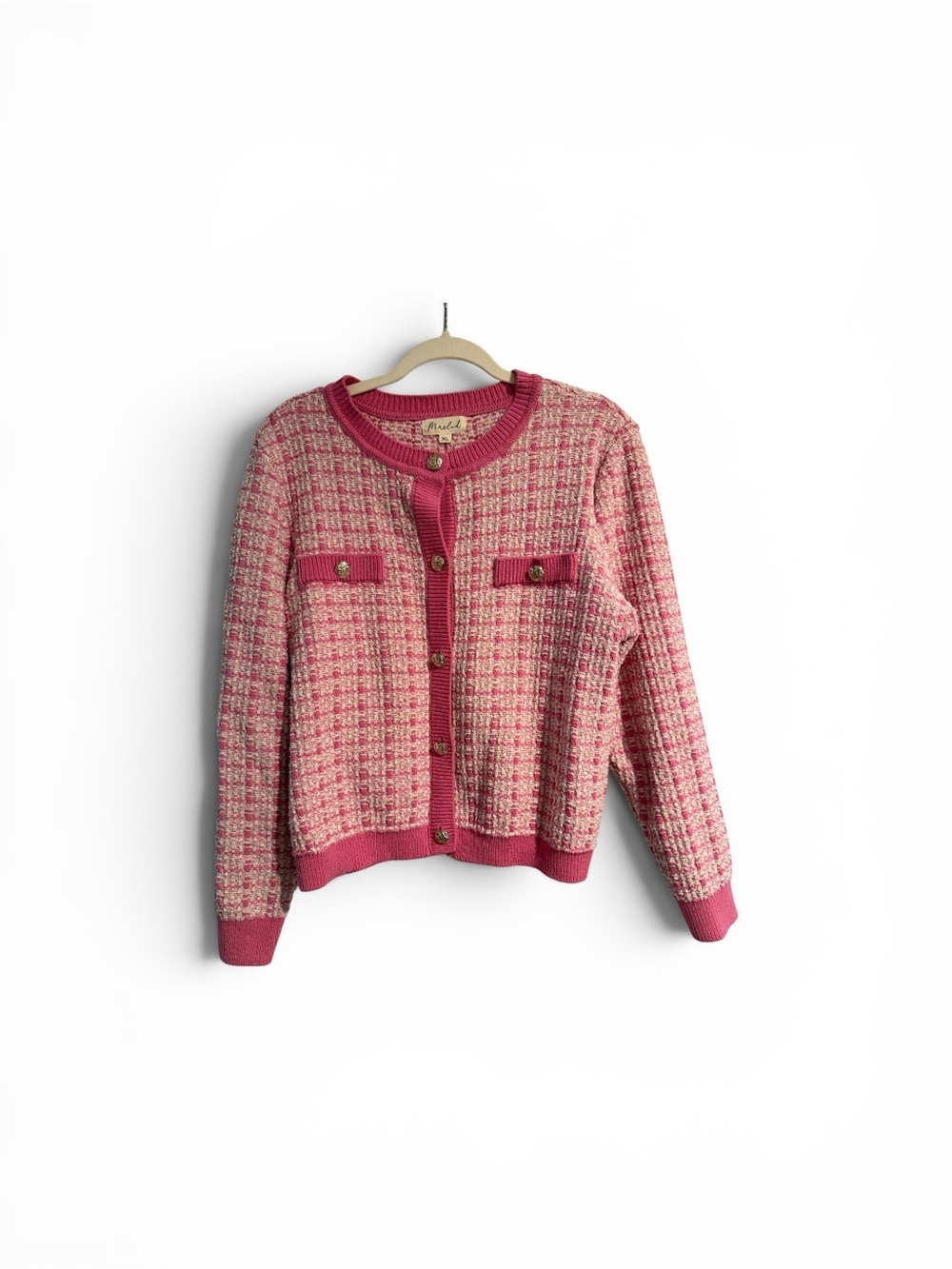 Marled Pink Cardigan Size XL